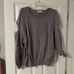 Elan Cut Out Long Sleeve Sweater Medium